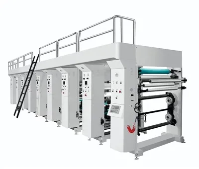 Tiskarski stroj za globoki tisk aluminijaste folije.